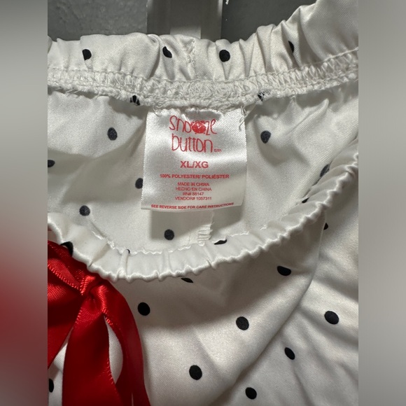 NWOT Snooze Button White Black Polka Dot PJ Bottoms - Picture 2 of 4